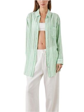 RAILS Jaylin Shirt Cayman Green Stripe Button Down